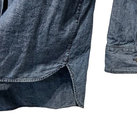 MADEWELL 100% cotton Lightweight Denim Button Down Long Sleeve Shirt XS - Picture 6 of 9